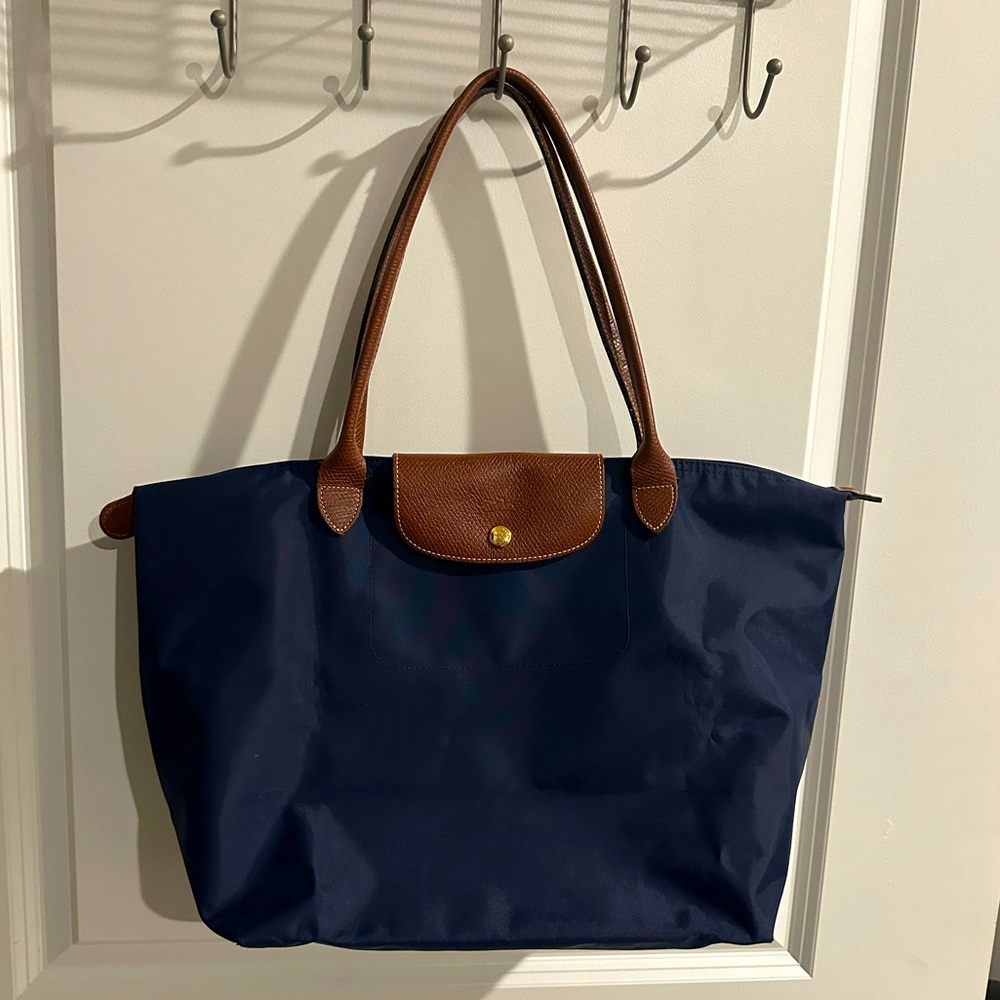 Longchamp Le Pliage Navy Large Tote Bag